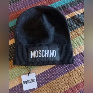 Moschino Charcoal Knit Beanie